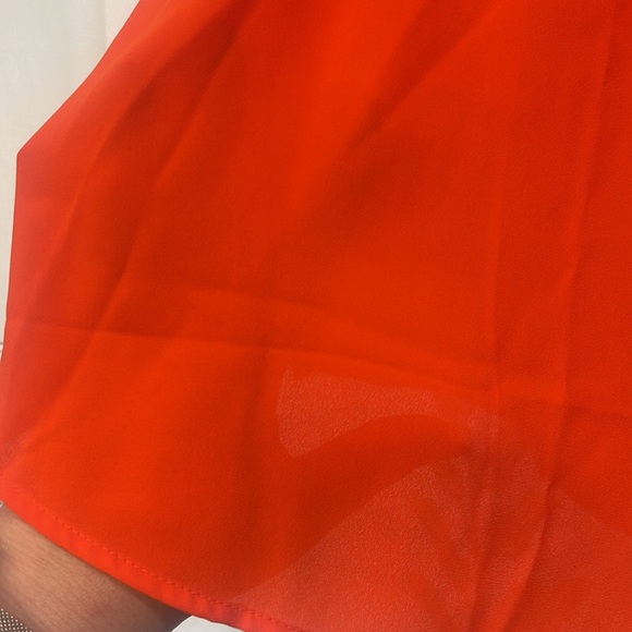 Lane Bryant Bright Orange Sleeveless Camisole Top with Lace-up Neckline - Picture 10 of 11